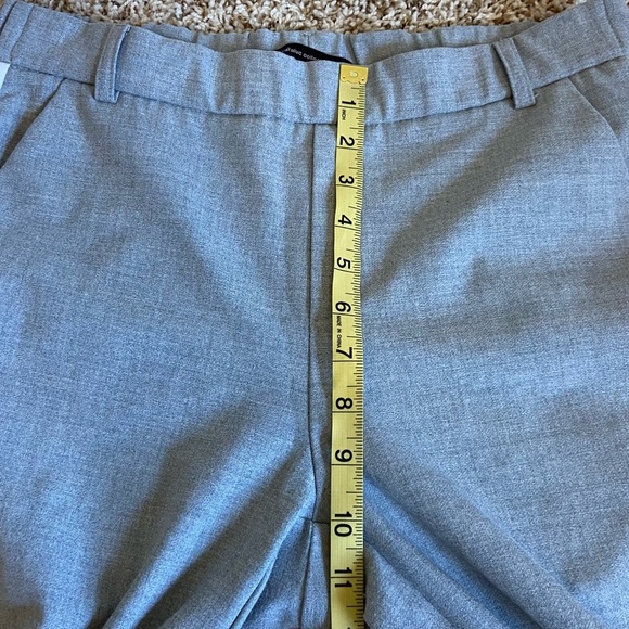 Zara Gray White Side Stripe Cropped Trouser Pant - Picture 12 of 12